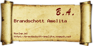 Brandschott Amelita névjegykártya